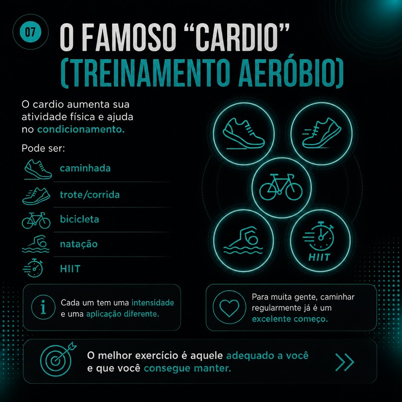 O famoso cardio - treinamento aeróbio