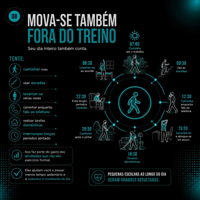 Mova-se também fora do treino